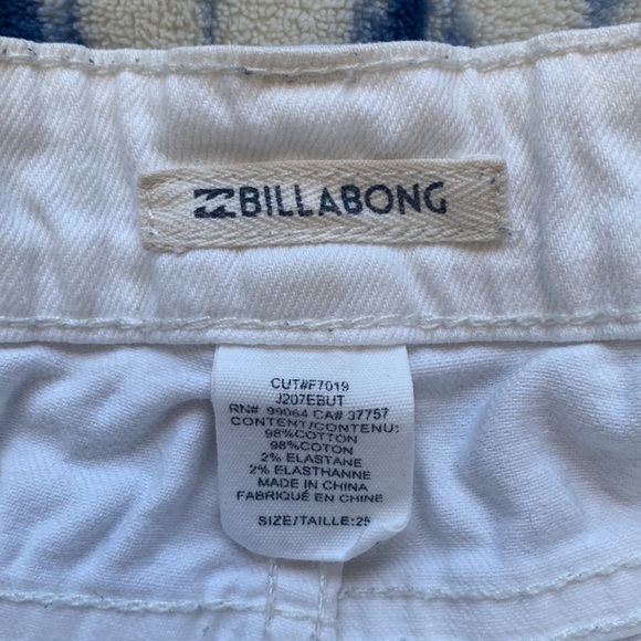 Billabong Buttoned Up Denim Shorts White - Picture 6 of 8